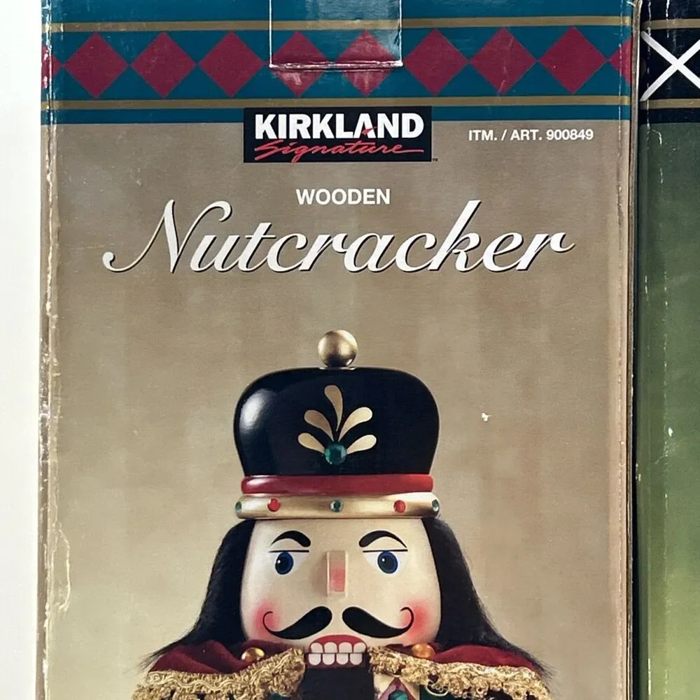 Bundle Of 2 Kirkland Signature Wooden 19” Nutcrackers With‎ Boxes